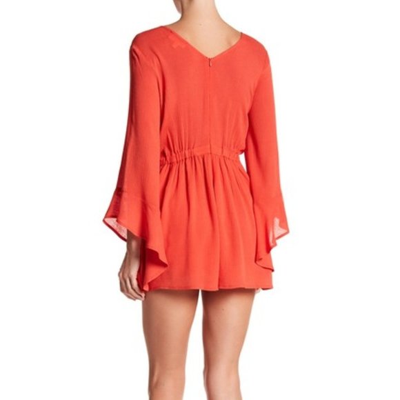 DANCE AND MARVEL RUFFLE SLEEVE ROMPER - Picture 2 of 7